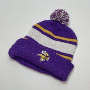 NFL Minnesota VikingBudweiser Promotional Pompom Beanie Hat Football Fan Gear